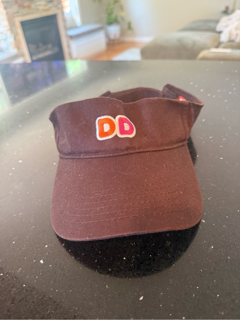 DD Logo Dunkin Donuts Brown Visor Cap - Adjustable Men's Sun Visor